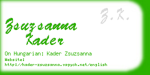 zsuzsanna kader business card